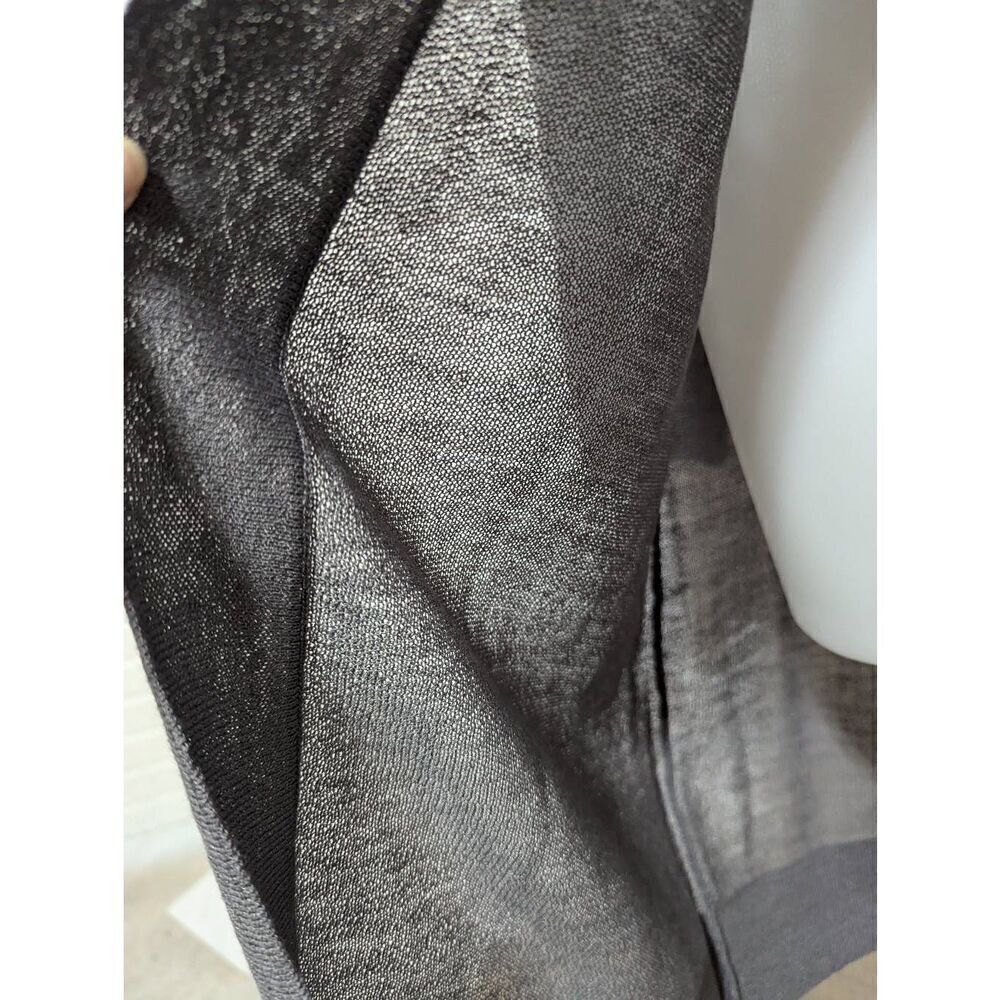 Soft Surroundings Women's Gray Light-Weight Long-Sleeve One-Button Cardigan Swea - Picture 7 of 8